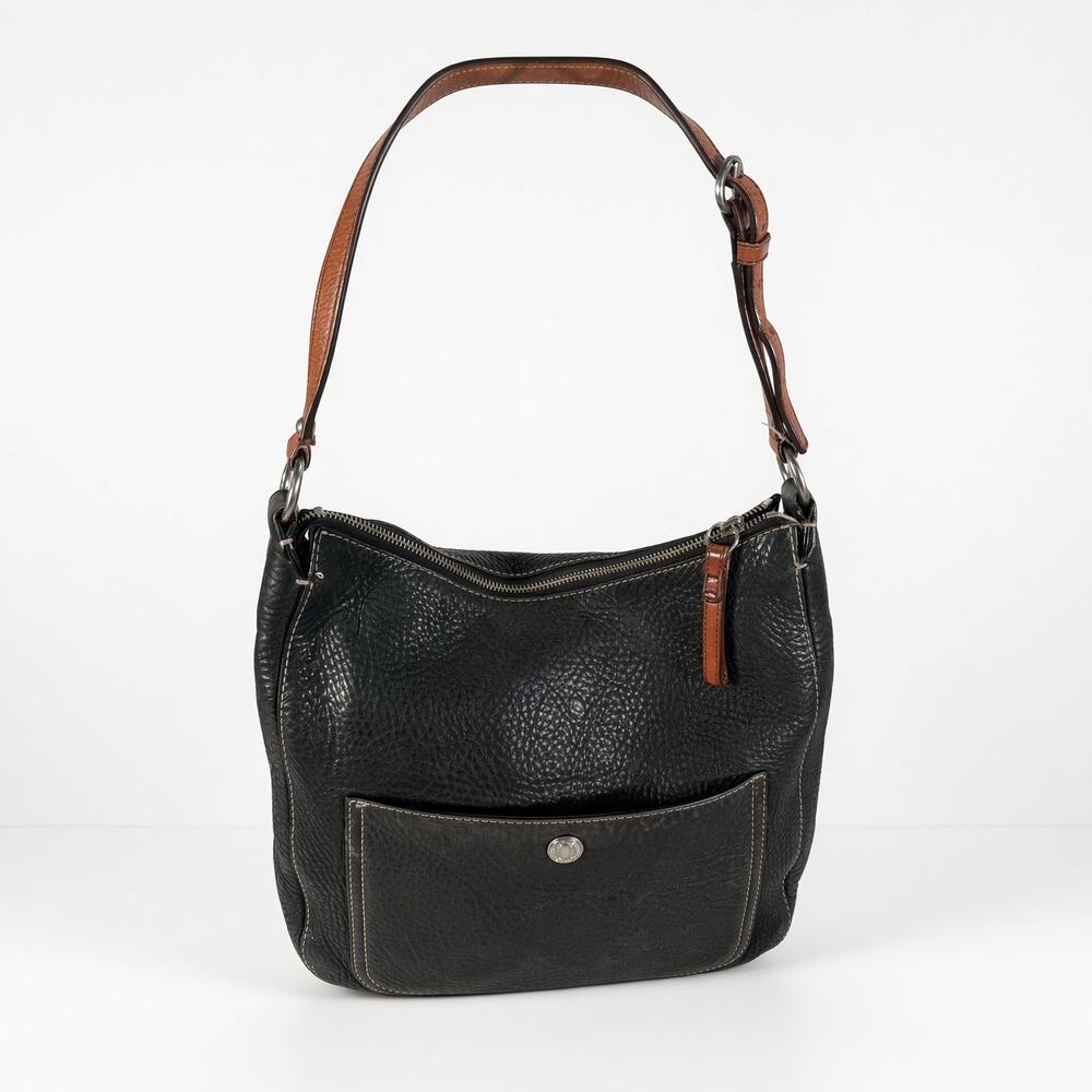 Coach Chelsea C0782 F10891 Black Pebbled Leather Hobo Shoulder Bag